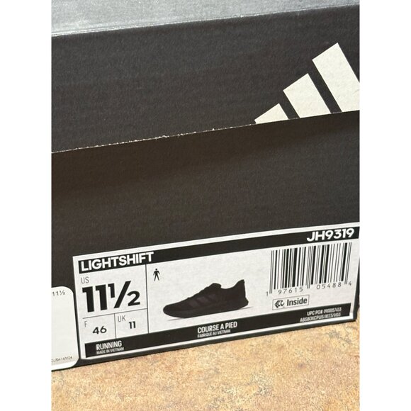 Mens Adidas Lightshift Running Athletic Shoes Suede Mesh 11.5 Black - Picture 11 of 16